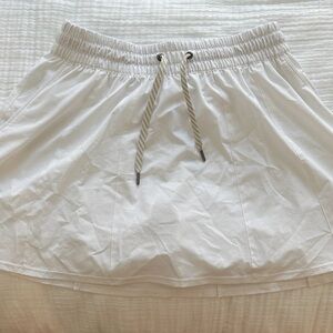 Vuori Clementine White Skirt with Drawstring